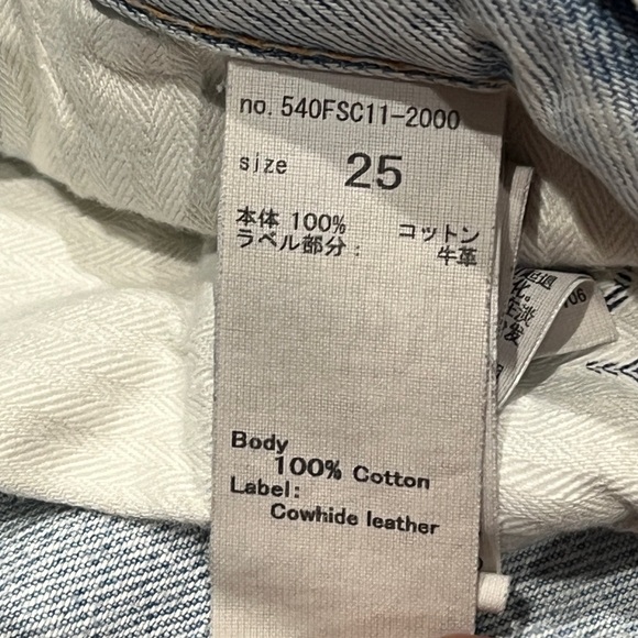 MOUSSY VINTAGE MV 111 Light Blue Naval Tapered-Mid Jeans Size 25 - Picture 11 of 12